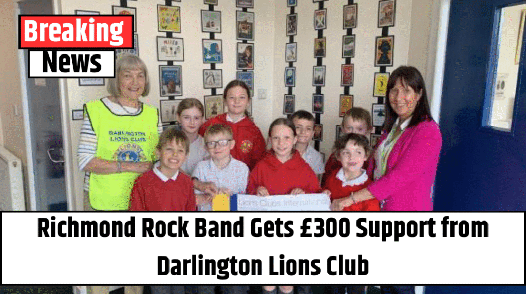 Richmond Rock Band Gets £300 Support from Darlington Lions Club